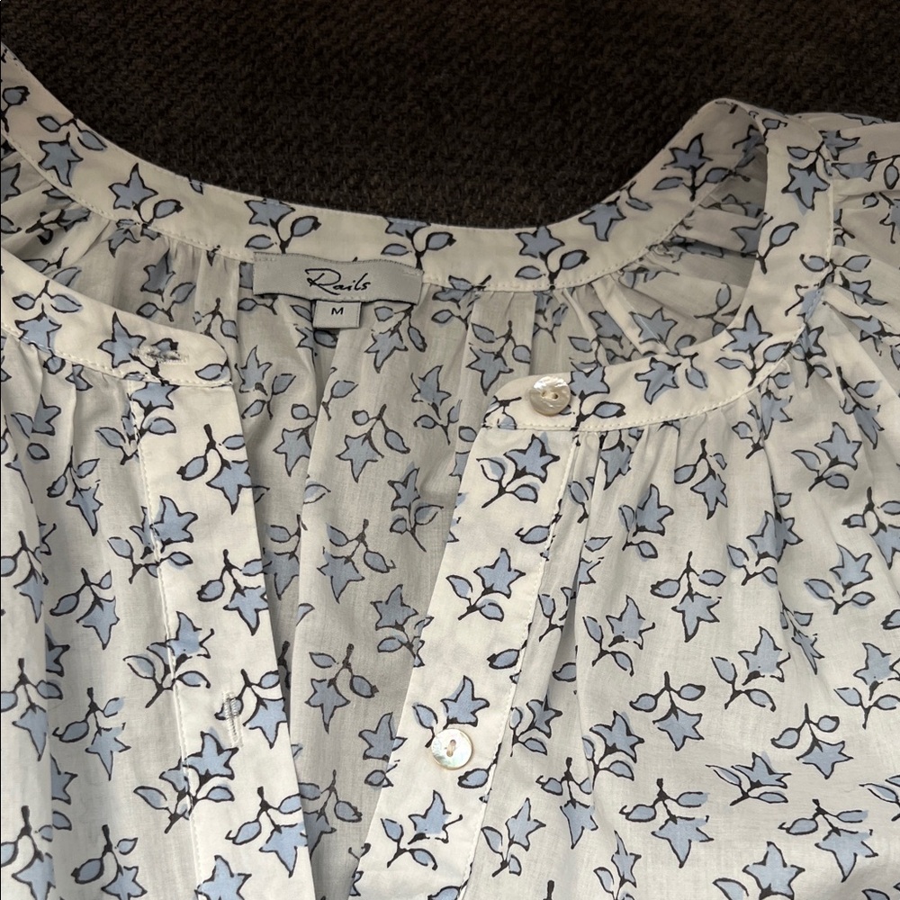 Rails Blue Floral Long Sleeve Dress - Picture 3 of 12